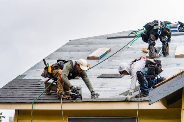Professional Gutter Installation technician working in Dixon Springs, TN